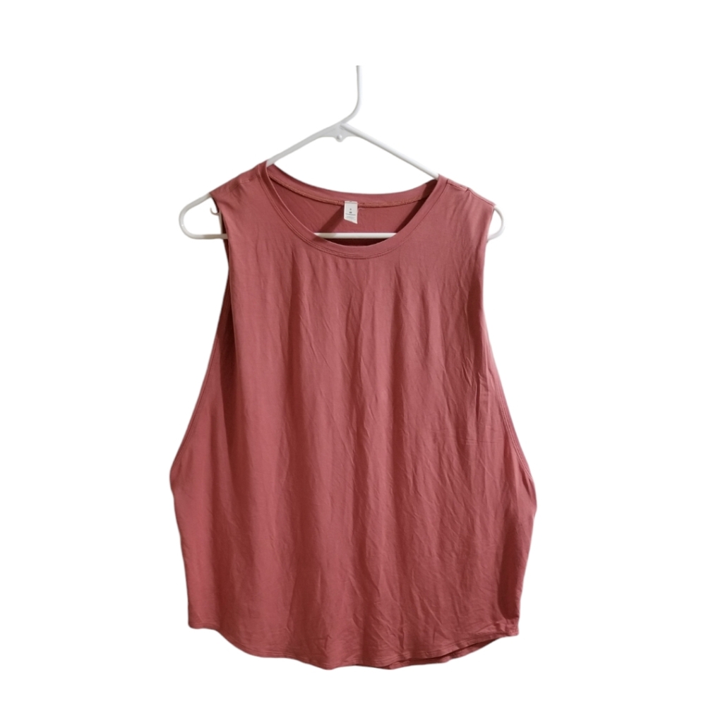 Lululemon x Soulcycle Women's 8 Ride & Reflect Muscle Top Silk Blend Dusty Rose